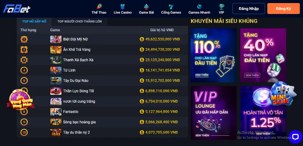 Người chơi trải nghiệm trò bắn cá và casino trên Winclub App